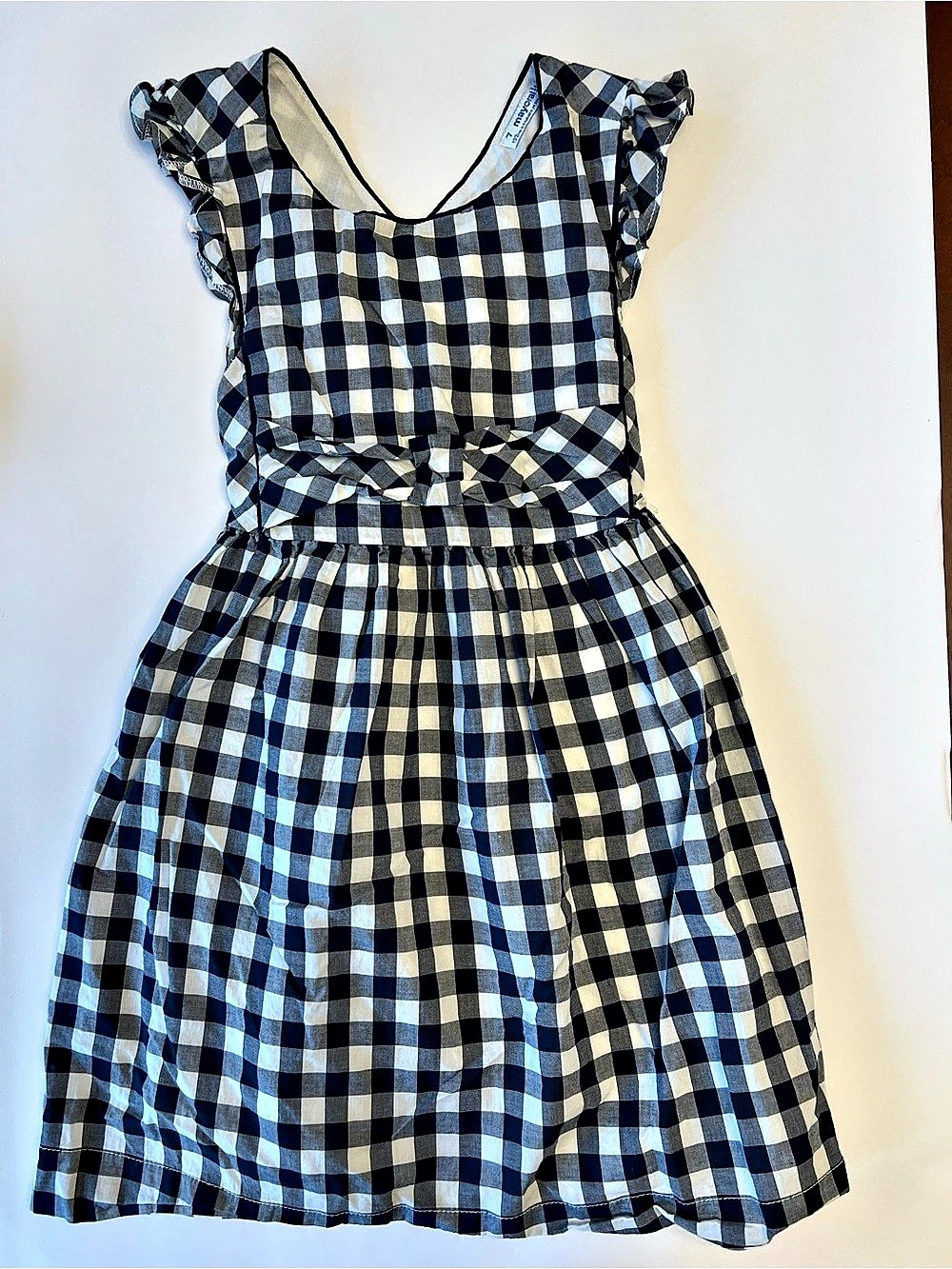 mayoral Girls Size 7 Checkered Dress